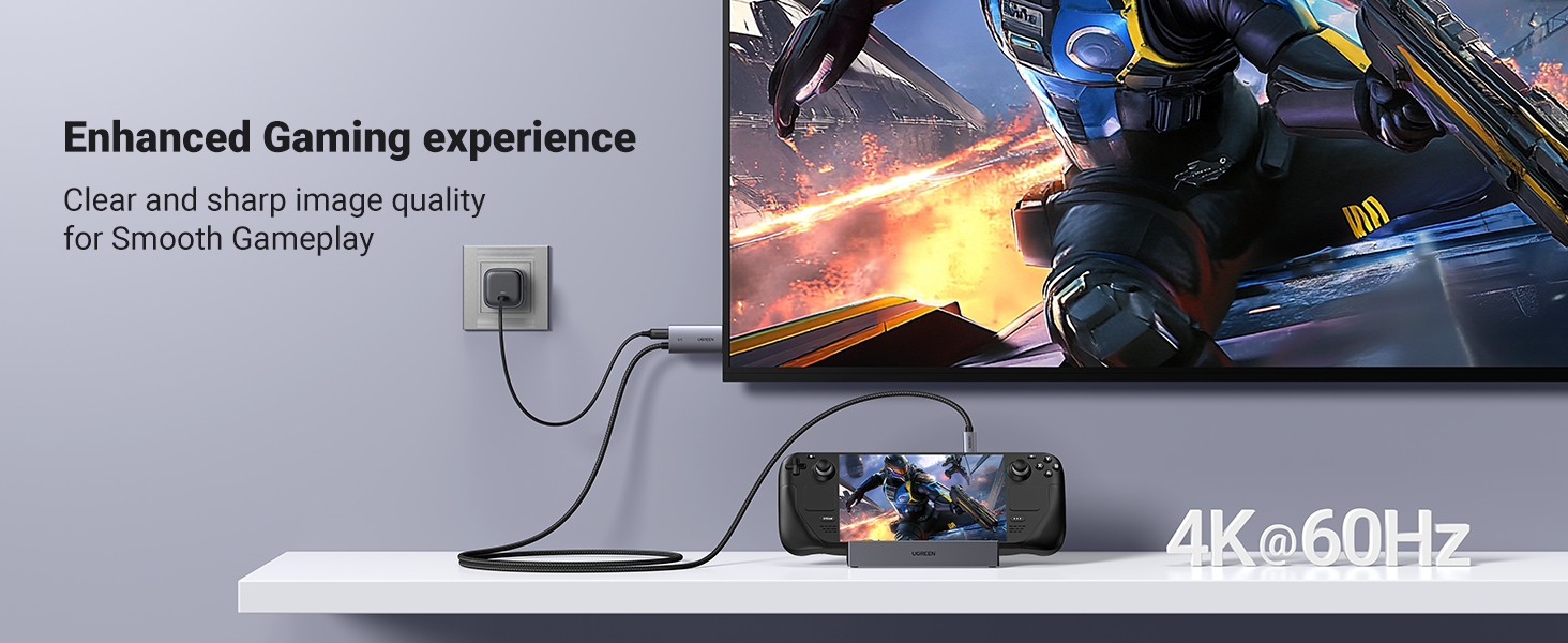 Cáp chuyển Type C sang HDMI hỗ trợ 4K dài 2m Ugreen 55330 CM675 Cáp chuyển Type C sang HDMI hỗ trợ 4K dài 2m Ugreen 55330 CM675