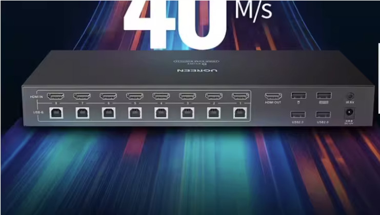 Bộ gộp HDMI 8 vào 1 ra có KVM 4K Ugreen 80963 Bộ gộp HDMI 8 vào 1 ra có KVM 4K Ugreen 80963