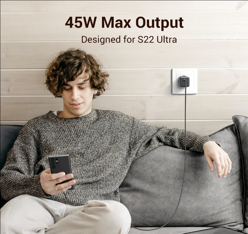 Củ sạc nhanh Nexode GaN 45W 2 cổng Type-C PD3.0 Ugreen 90573 Củ sạc nhanh Nexode GaN 45W 2 cổng Type-C PD3.0 Ugreen 90573