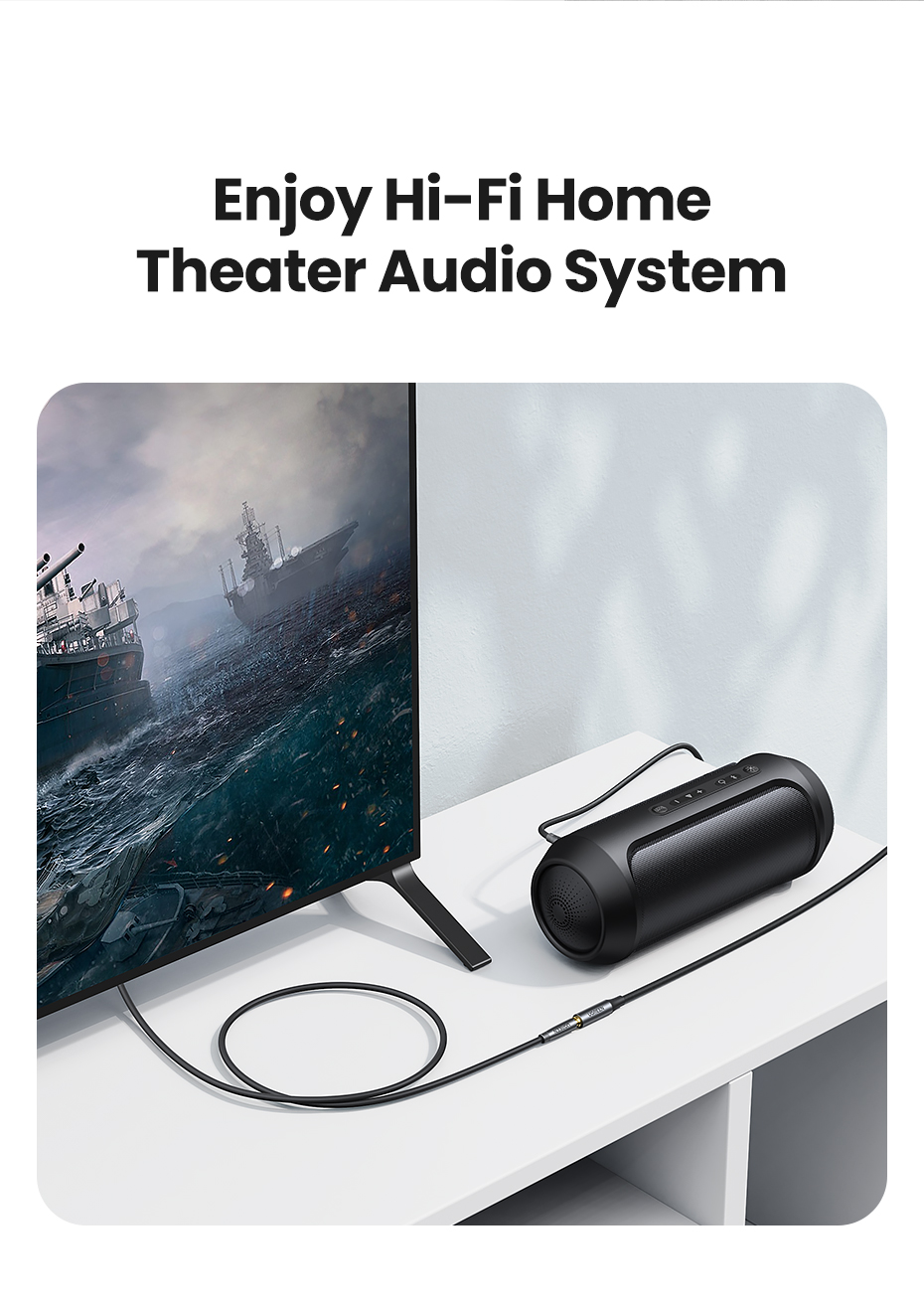 Cáp Audio 3.5mm nối dài 1m Ugreen 50238 AV190 Cáp Audio 3.5mm nối dài 1m Ugreen 50238 AV190