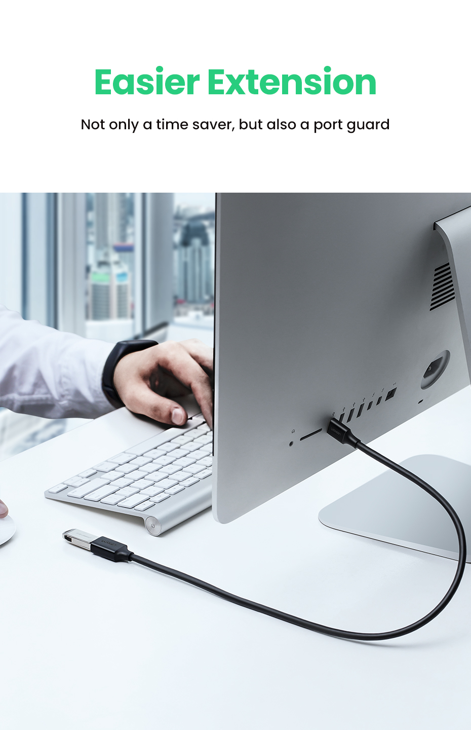 Cáp nối dài USB 3.0 dài 1M Ugreen 10368 Cáp nối dài USB 3.0 dài 1M Ugreen 10368