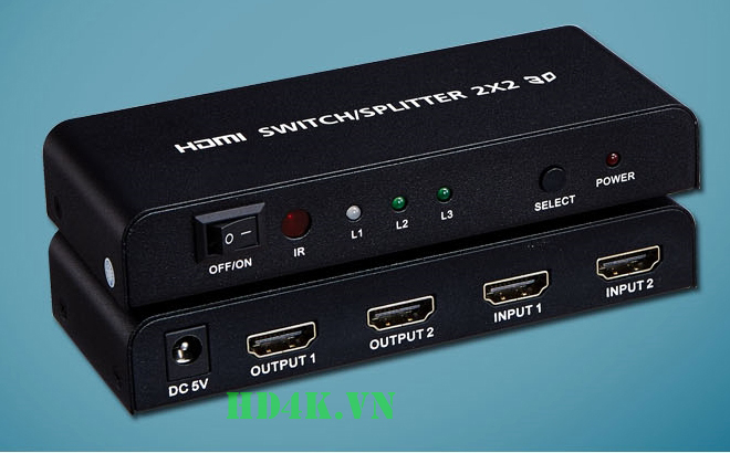 Bộ chia HDMI 2 ra 2  KTECH