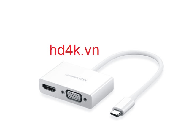 Cáp chuyển USB Type C To HDMI/VGA Ugreen 30843