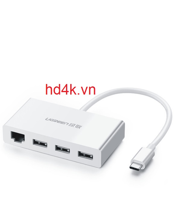 Cáp chuyển USB Type-C to HUB USB 3.1, LAN Ugreen 40382