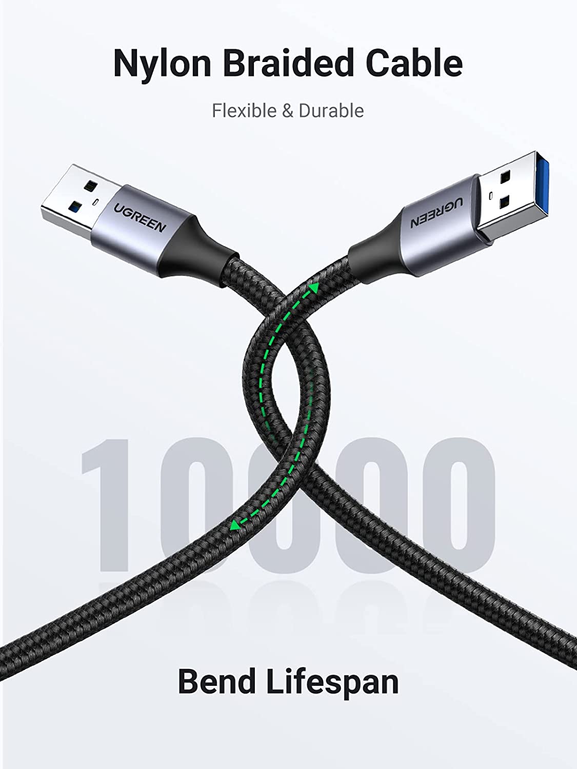 Cáp USB 3.0 dài 1m vỏ nhôm Ugreen 80790