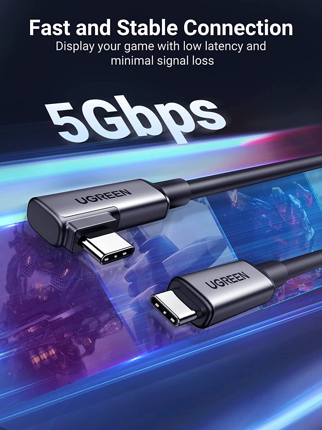 Cáp Type C sạc và truyền dữ liệu dài 5M Ugreen 90629 Cáp Type C sạc và truyền dữ liệu dài 5M Ugreen 90629