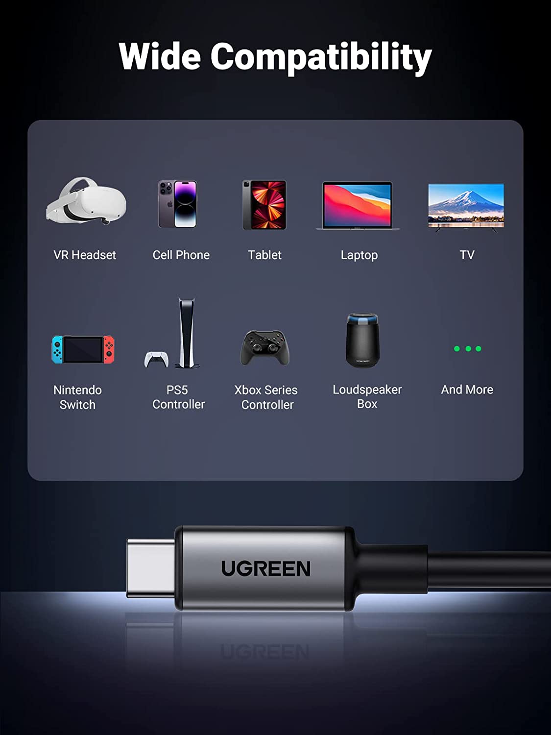 Cáp Type C sạc và truyền dữ liệu dài 5M Ugreen 90629 Cáp Type C sạc và truyền dữ liệu dài 5M Ugreen 90629