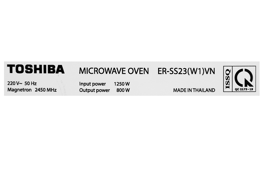 Lò vi sóng Toshiba ER-SS23(W1)VN 23 lít - Hàng chính hãng
