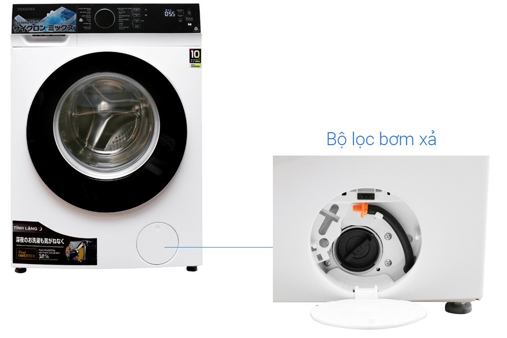 Máy giặt Toshiba Inverter 9.5 kg TW-BH105M4V(WK) - Hàng chính hãng