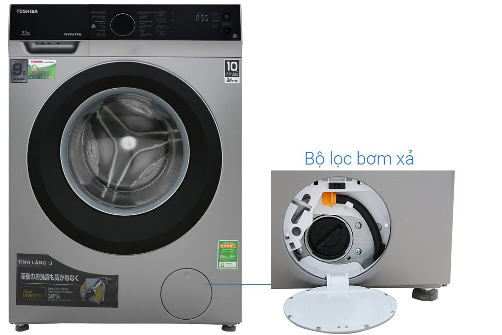 Máy giặt Toshiba Inverter 9.5 kg TW-BH105M4V(SK) - Hàng chính hãng