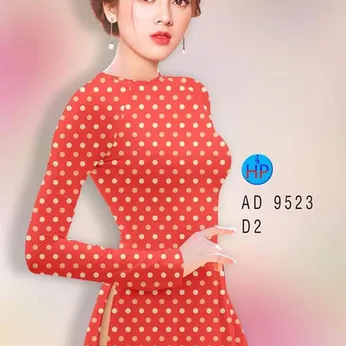 Vải áo dài chấm bi