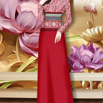 Vải áo dài hoa văn thổ cẩm