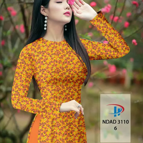 Vải áo dài hoa nhí xinh xinh