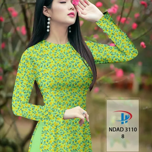 Vải áo dài hoa nhí xinh xinh