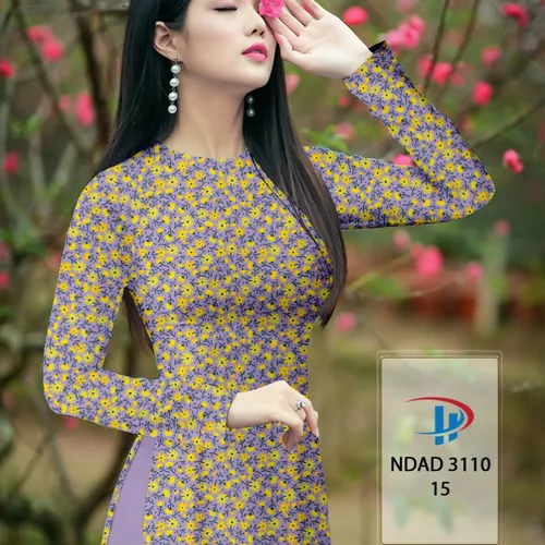 Vải áo dài hoa nhí xinh xinh