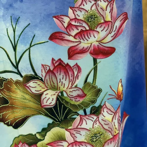 Vải áo dài Nhung Nhật đính đá cao cấp