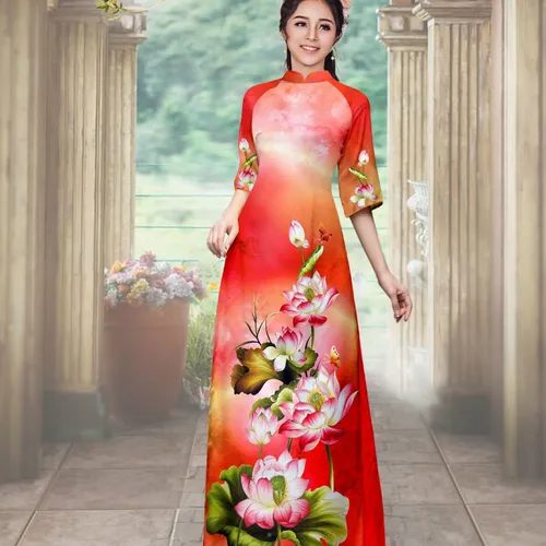 Vải áo dài Nhung Nhật đính đá cao cấp