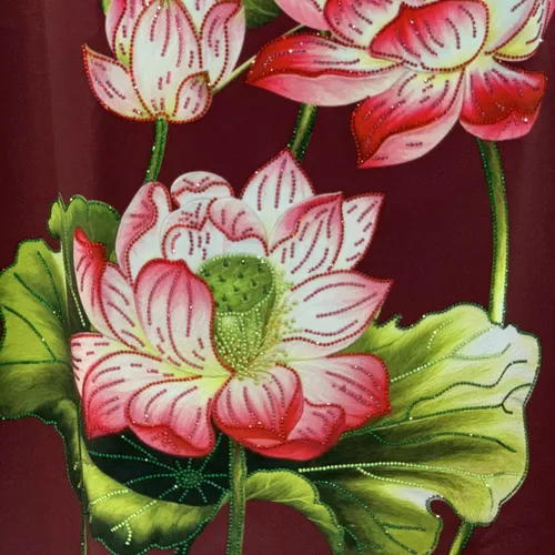 Vải áo dài Nhung Nhật đính đá cao cấp