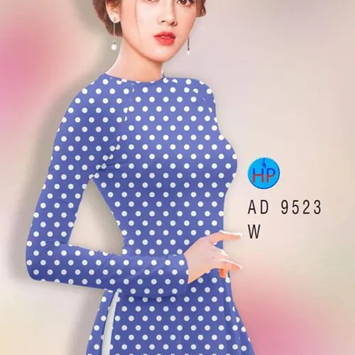 Vải áo dài chấm bi