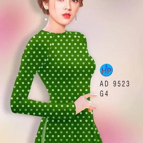 Vải áo dài chấm bi