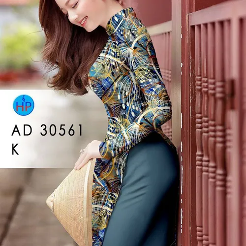 Vải áo dài hoa bồ công anh