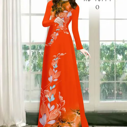 Vải áo dài hoa và lá