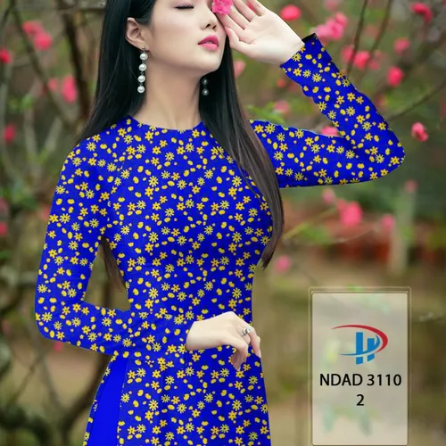 Vải áo dài hoa nhí xinh xinh