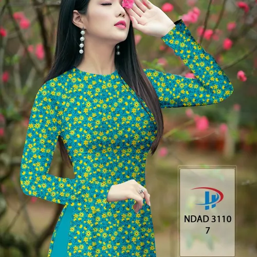 Vải áo dài hoa nhí xinh xinh