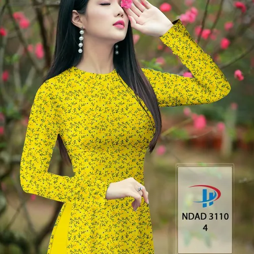 Vải áo dài hoa nhí xinh xinh