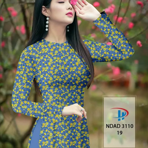 Vải áo dài hoa nhí xinh xinh