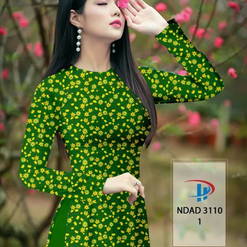 Vải áo dài hoa nhí xinh xinh
