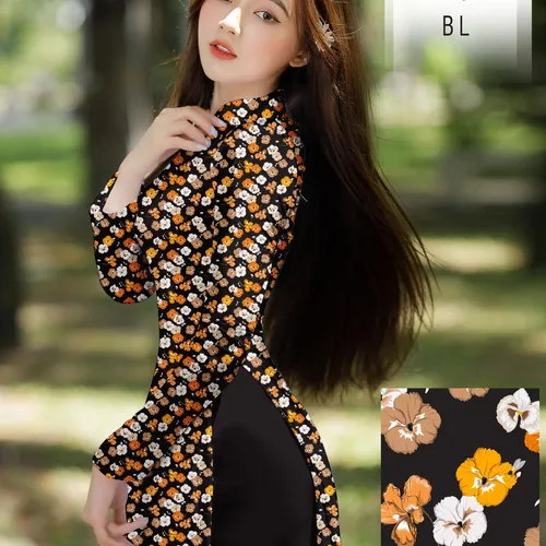 Vả áo dài hoa nhí siêu xinh