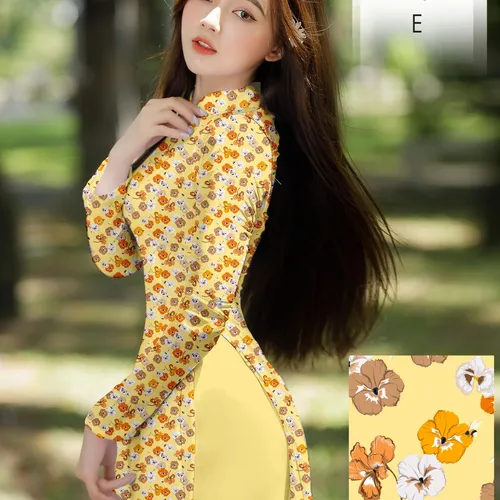 Vả áo dài hoa nhí siêu xinh