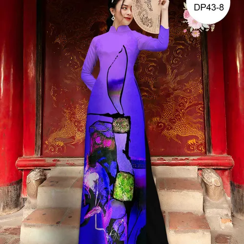 Vải áo dài họa tiết lập thể đẹp