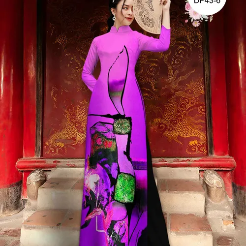 Vải áo dài họa tiết lập thể đẹp