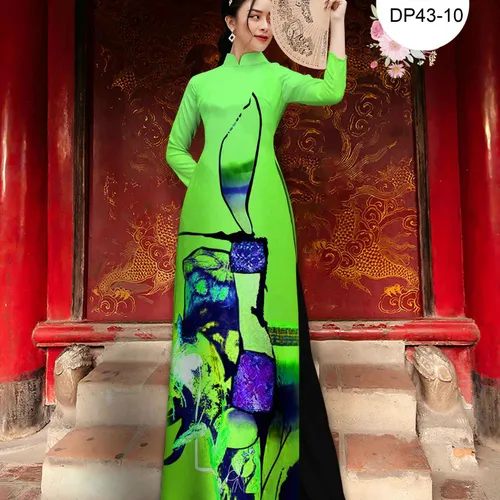 Vải áo dài họa tiết lập thể đẹp