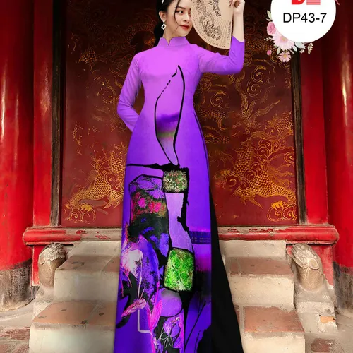 Vải áo dài họa tiết lập thể đẹp