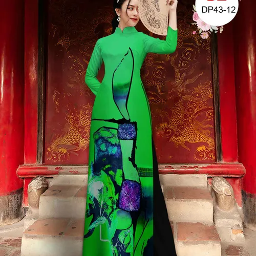 Vải áo dài họa tiết lập thể đẹp