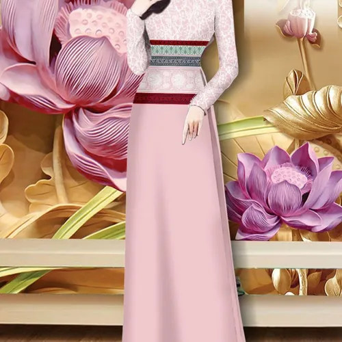 Vải áo dài hoa văn thổ cẩm