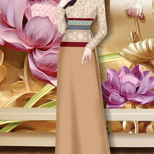 Vải áo dài hoa văn thổ cẩm