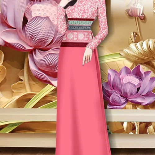 Vải áo dài hoa văn thổ cẩm