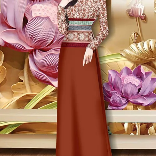 Vải áo dài hoa văn thổ cẩm