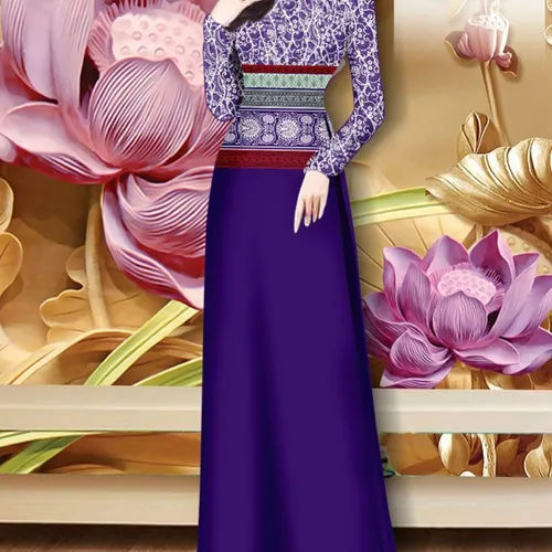 Vải áo dài hoa văn thổ cẩm