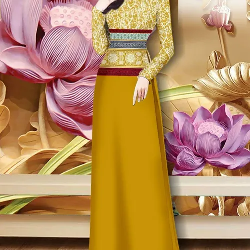 Vải áo dài hoa văn thổ cẩm