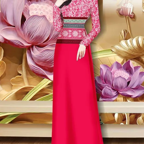 Vải áo dài hoa văn thổ cẩm