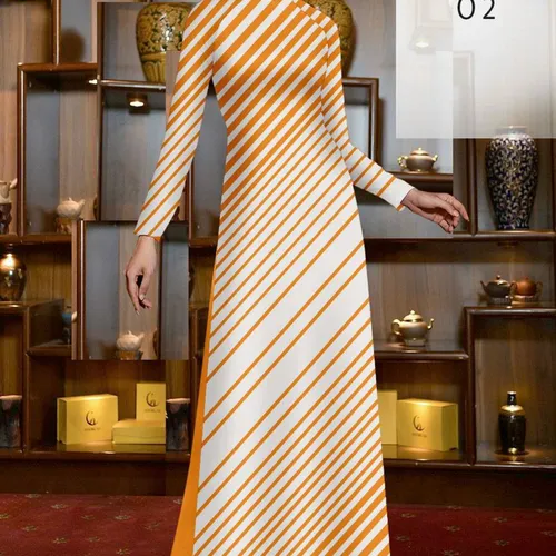 Vải kẻ sọc lụa vân gỗ