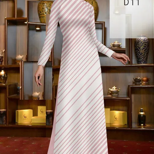 Vải kẻ sọc lụa vân gỗ