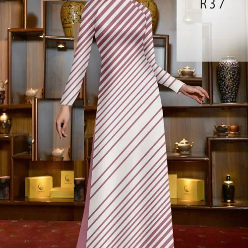 Vải kẻ sọc lụa vân gỗ