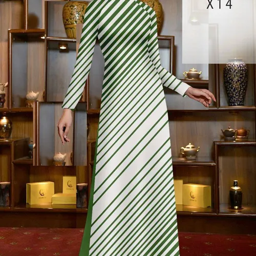 Vải kẻ sọc lụa vân gỗ