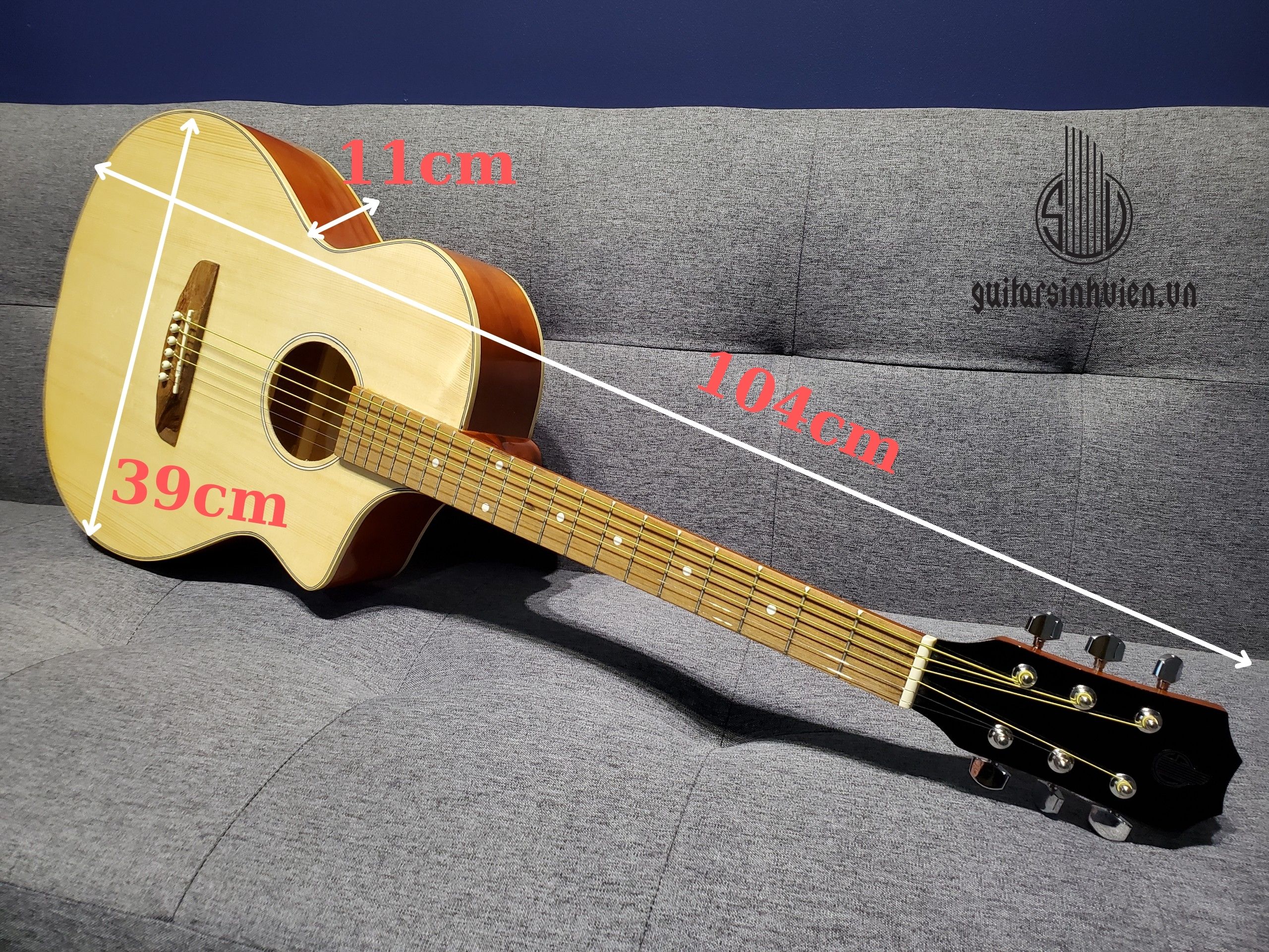 Đàn guitar acoustic tập chơi giá rẻ SV-A1 - Có ty chống cong cần 2 chiều Đàn guitar acoustic tập chơi giá rẻ SV-A1 - Có ty chống cong cần 2 chiều